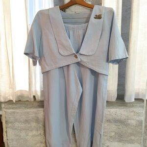 Light Blue Two-Piece Set S/L NWT